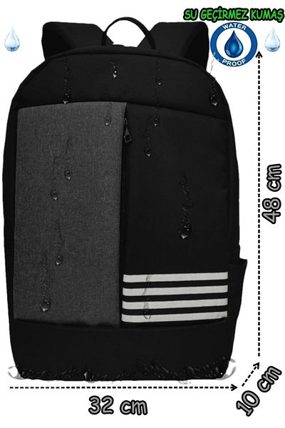 USF Notebook Computer 17'' Pad Protected Laptop Backpack Water and Liquid Proof Fabric