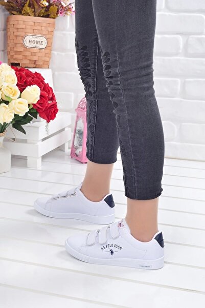 U.S. Polo Assn. Singer 3fx White 3 Velcro Casual New Season Unisex Sneaker Shoes