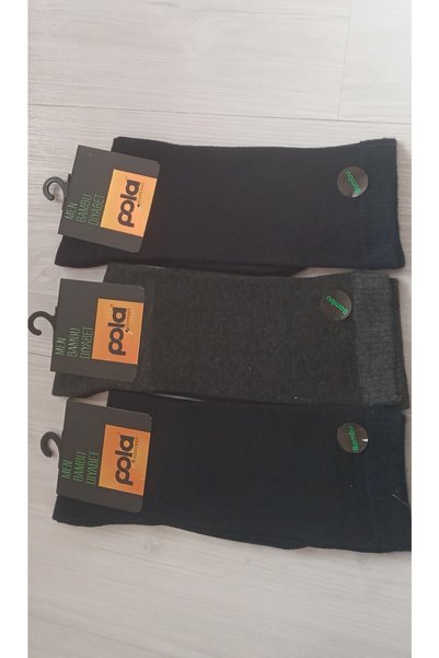 Pola 10 Adet Şeker Diyabet Çorap Bambu Dikişsiz