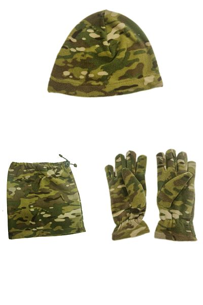 SINGLE SWORD Γάντια Fleece, γιακάς λαιμού, Σετ Beanie