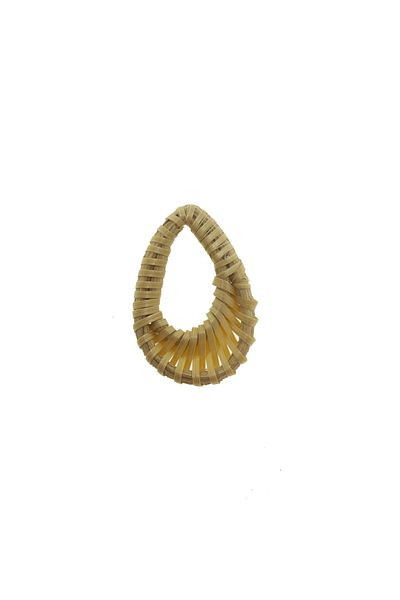 mutlu adım 20 Pieces 4x2cm Natural Wicker Accessory Drops