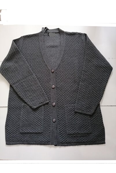 anne moda ankara Çelik Örme Triko Kendinden Desenli Hırka