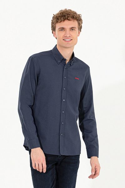 U.S. Polo Assn. Ανδρικό πουκάμισο - Navy Blue