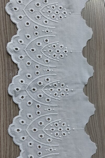 DUAYEN Fisto Vual Üzeri Işleme Retro Vintage Kenar Desen 1 Metre