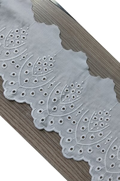 DUAYEN Fisto Vual Üzeri Işleme Retro Vintage Kenar Desen 1 Metre