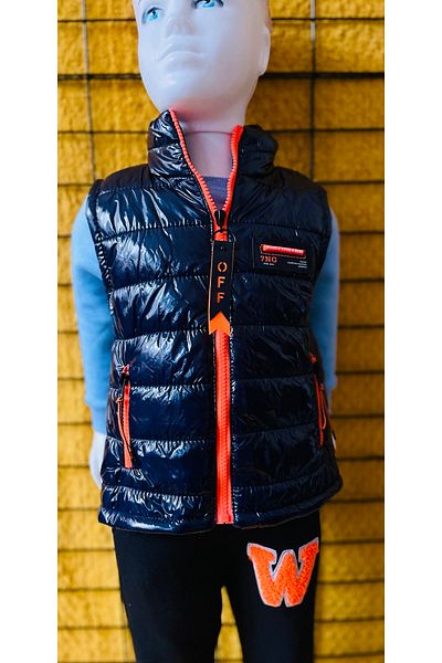 DG AURA Thick Inflatable Vest Pocket Detailed Zippered Embroidered