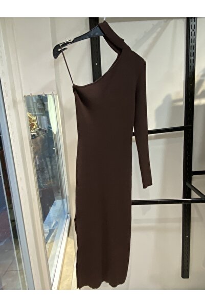 Dilvin B. Yaka Tek Omuz Tek Kol Elbise