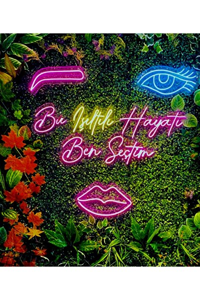 dekoraven Bu Işıltılı Hayatı Ben Seçtim Güzellik Merkezi Kuaför Neon Tabela Set