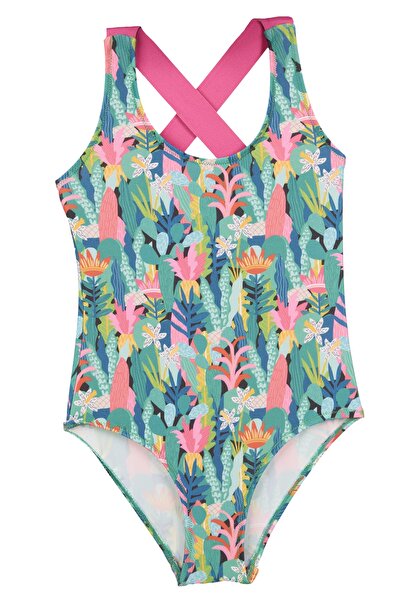 No Gossip Kids Elastic Back Children's Swimsuit Tropic234101