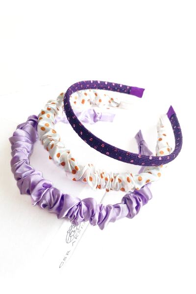 CSR AKSESUAR طقم تاج فضي كلاسيكي مكون من 3 قطع