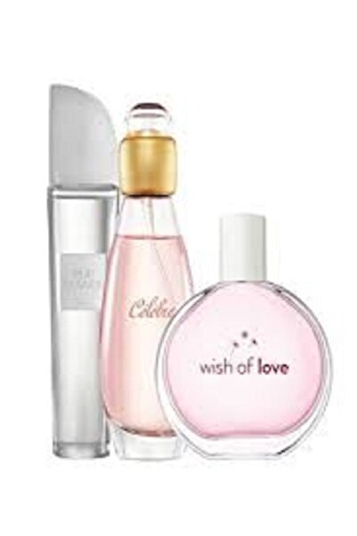 AVON Celebre Edt 50 Ml + Pur Blanca Edt 50 Ml + Wish Of Love Edt 50 Ml 3'lü Set