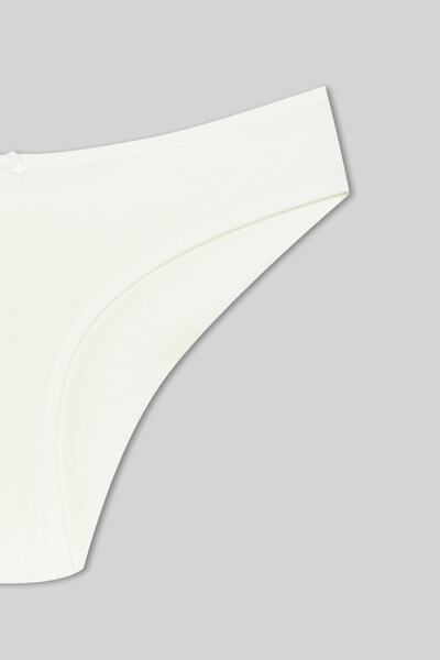 HNX Екрю бавовняні бікіні-трусики з подвійним складанням ззаду для жінок