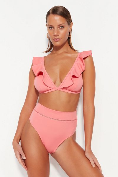 Trendyol Collection Bikini-Hose - Rosa - Unifarben