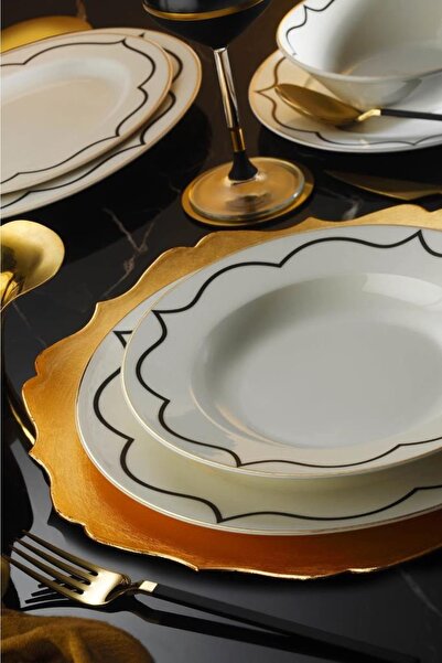 Kütahya Porselen Porselen Bnkl62yt43011699 Bone Kalipso 12 Kişilik 62 Parça Y...