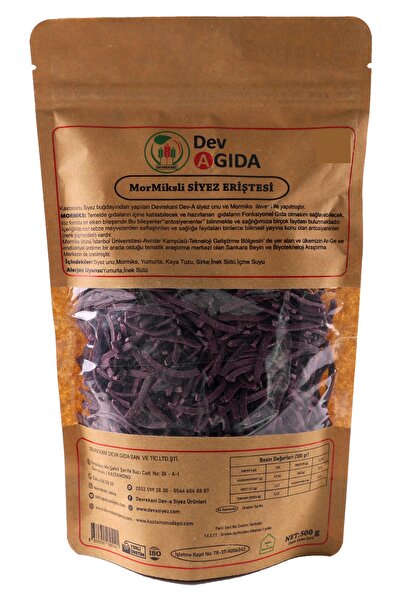 Genel Markalar Dev A Gıda Mormiksli Siyez Eriştesi 500 Gr