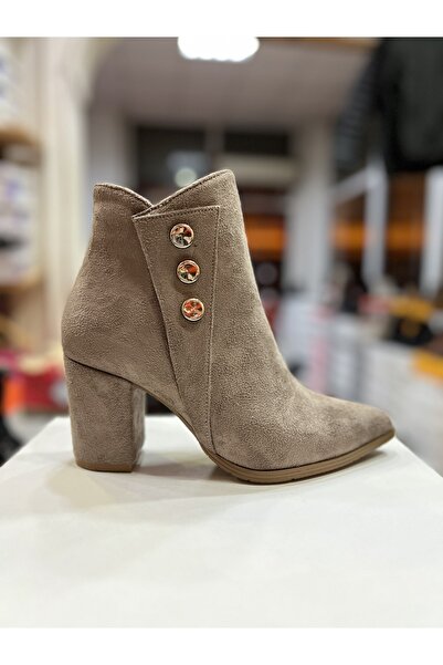 Salsa Vizon Düğme Detaylı Topuklu Bot