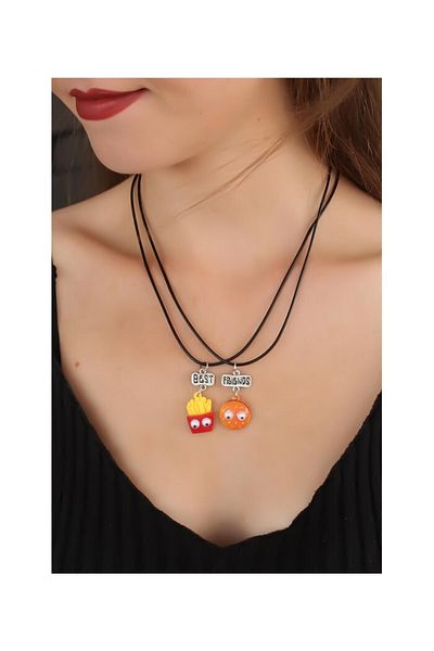 İYİ MODA 2 Best Friends Bff Friendship Necklace