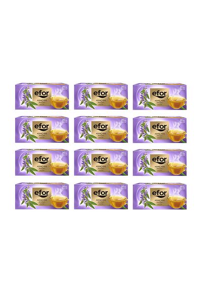 EFOR ÇAY Efor 20 x 12 Pieces of Sage - Cup, Bag, Herbal and Fruit Tea