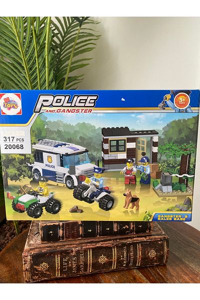 u-toys مجموعة ليغو الشرطة المكونة من 317 قطعة