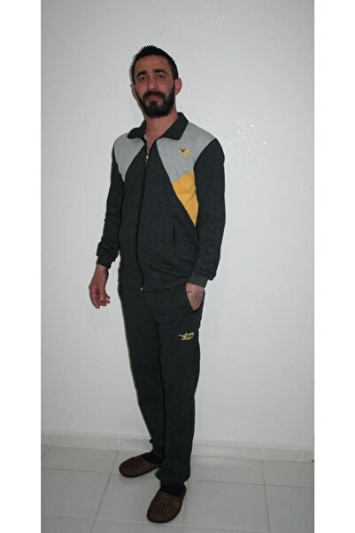 NUR TEKSTİL Erkek Iki Iplik Pamuklu Fermuarlı Eşofman Takımı