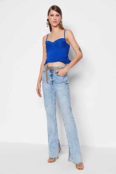 Trendyol Collection Bustieră tricotată Saks Crop TPRSS23BS00050