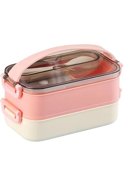 Vagonlife Portable Double Layer 304 Stainless Steel Lunch Box Lunch Box for Children, Students and Office