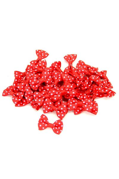 Nikah Şekeri Market Bow Tie Medium Size Red 3.5 X 2 Cm 50 Pieces