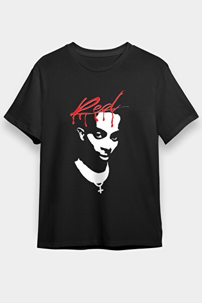 Adrift Playboi Carti Baskılı Unisex Siyah Tişört - Tshirt