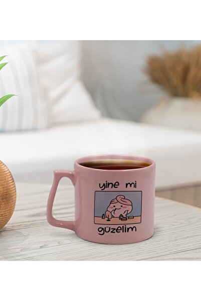 Bk Gift Pastel Pembe Middle Kupa Bardak, Arkadaşa Hediye, Ev Hediyesi, Doğum ...