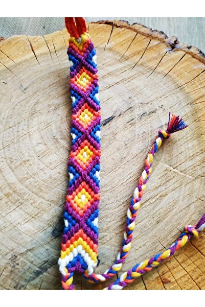 Şengül El Emeği Ip Örgü Magrome Bohem Bileklik