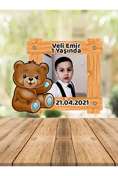 Melek Atölye Bebek Çocuk Doğum Günü Resimli Ahşap Magnet Teddy Ayıcık 12 Li
