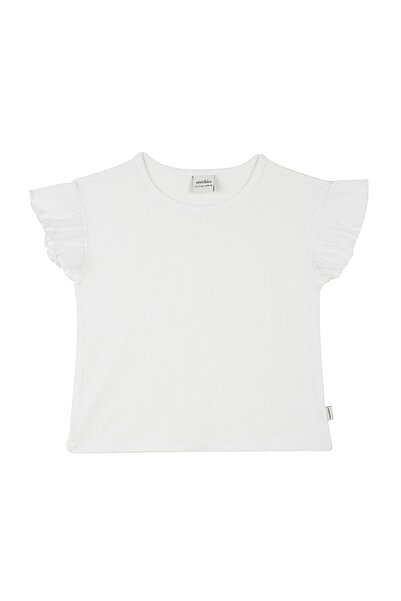 Antebies Jacquard Frilly White Shorts Pajamas Set