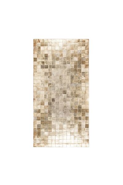 Dericibey Altın Varaklı Dana Derisi Patchwork Halı
