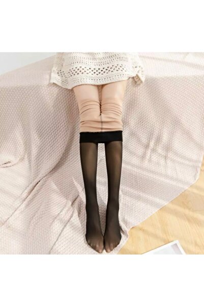 F&W FİT WOMEN Плюшен дамски черен термо чорапогащник от полар