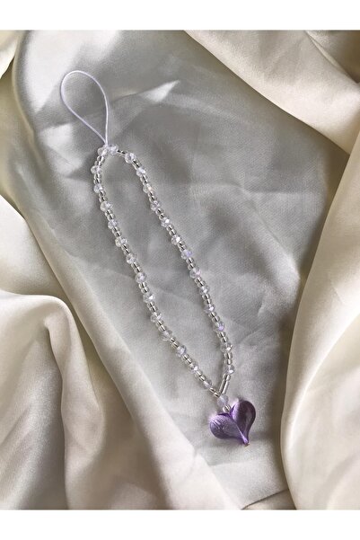 PEONY peonyofficiall Mor Kalp Ve Gümüş Şeffaf Kristal Tasarım Telefon Charmı ...