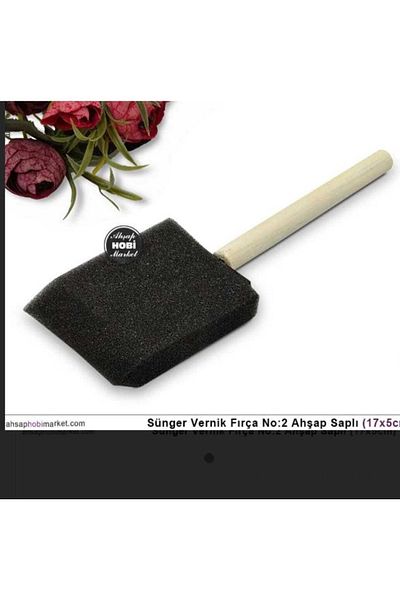 ÇEÇEN HOME Sponge Varnish Brush No:2 (17x5cm)