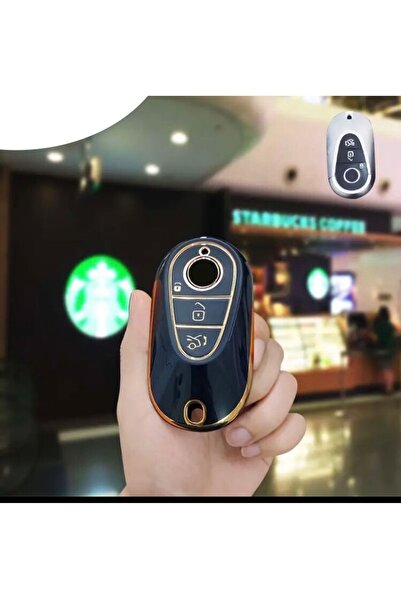 ŞENYILDIZ AKSESUAR حافظة حماية مفاتيح فاخرة لسيارة Mercedes Benz C S Class W2...
