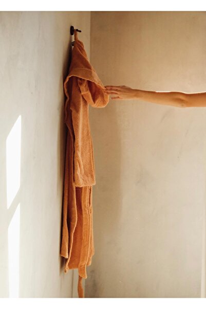 The Mia Fine Cotton Terracotta Bathrobe Small Medium