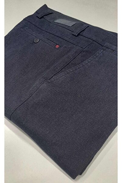 RATEKS Casual Sports Cotton Woven Patterned Gray Men's Trousers with Side Pockets