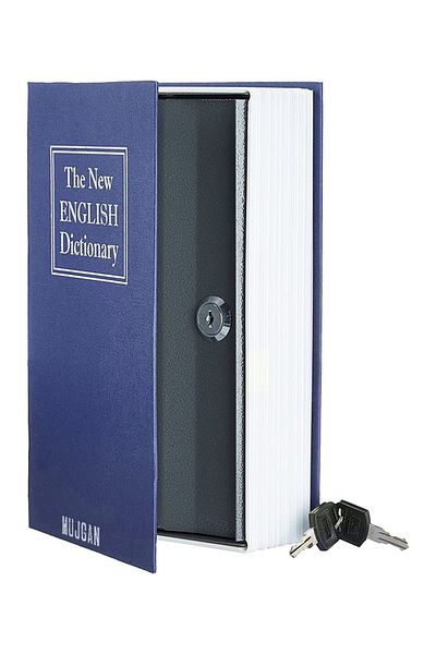 MUJGAN Book Looking Hidden Safe Navy Blue