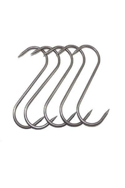 Russet 13 Cm S Çengel 10 Adet - Et Asma Çengeli Kaplamalı 5mm