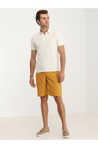 Kip Μπλουζάκι εκρού Jacquard Polo Neck 100% βαμβάκι