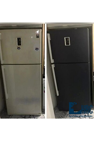 KRCDİJİTAL Beyaz Eşya-buzdolabı-çamaşır Bulaşık Makinası Kaplama Folyo Mat Siyah 61cmx5m Kendinden Yapışkanlı