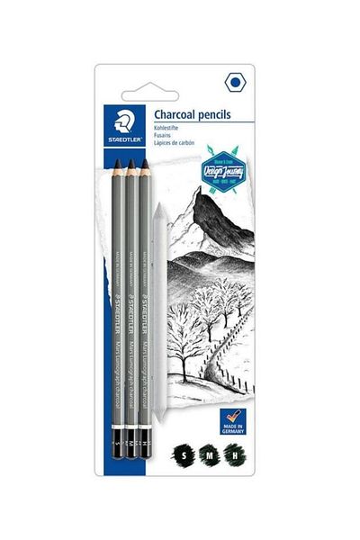 Staedtler Mars Lumograph Graduated Charcoal Pencil Set of 4