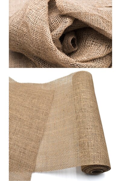 Asenya Kanaviçe Kumaş 1x5 M Jüt Kumaş Telis Bezi Çuval Bezi Hasır Örtü Jüt Bezi Kanaviçe Örtü