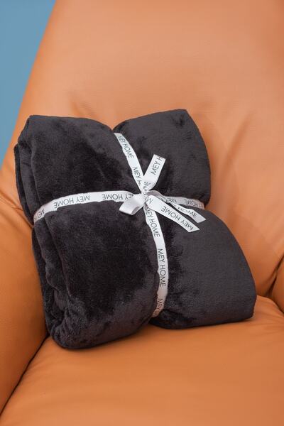 MEYHOME Διπλή κουβέρτα Wellsoft (ΜΑΥΡΗ) 200x220 εκ.