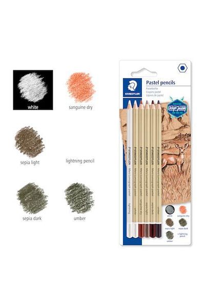 Staedtler Mars Lumograph Soft Pastel Pen Set of 6