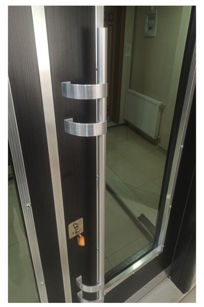 Tezdoor Çelik Kapı Fiyatları Siyah Statik Kasalı Çelik Kapı, Apartman Giriş Kapısı Sol Açılım