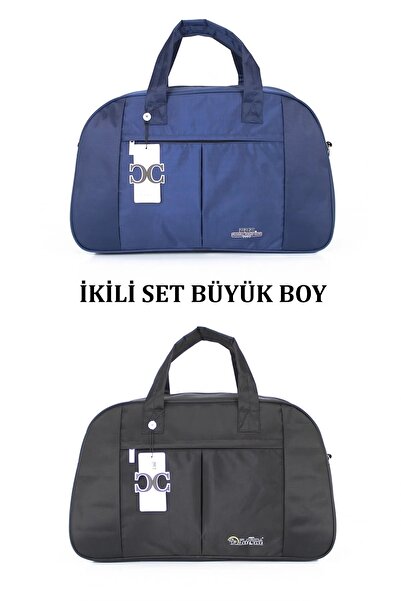 Case Club Battal Boy Seyahat Ve Spor Çantası Ikili Renk Ve Set Su Geçirmez Kumaş