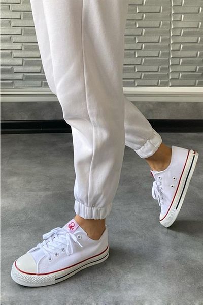 Benetton Bn-30196 Pantofi pantofi dama alb 36-40